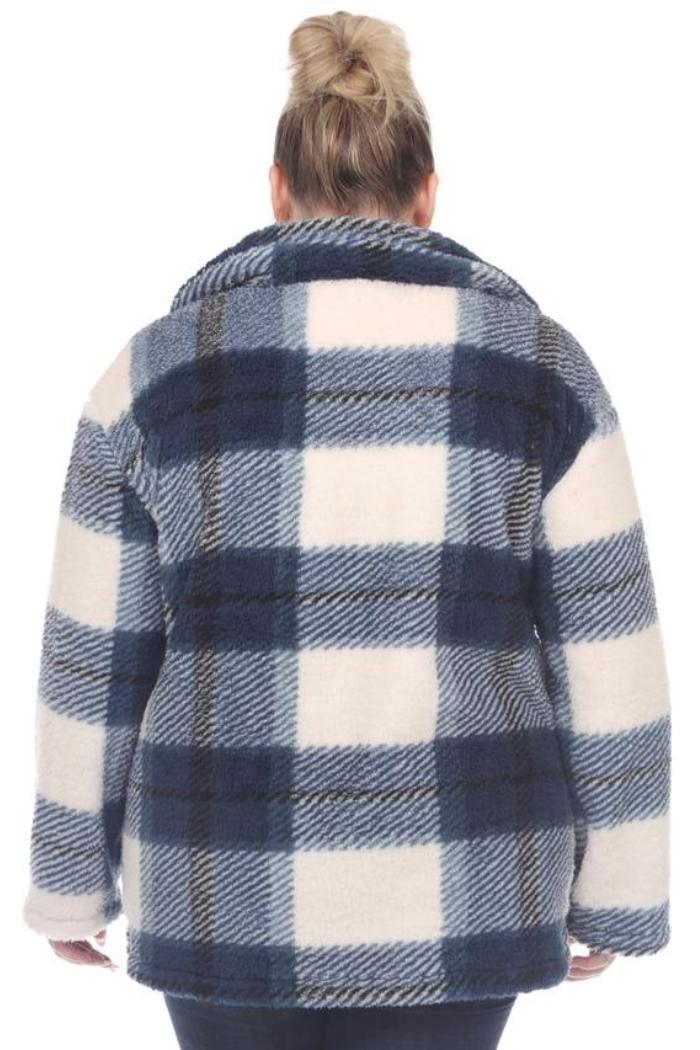 Plus Size Plaid Shacket Product Image
