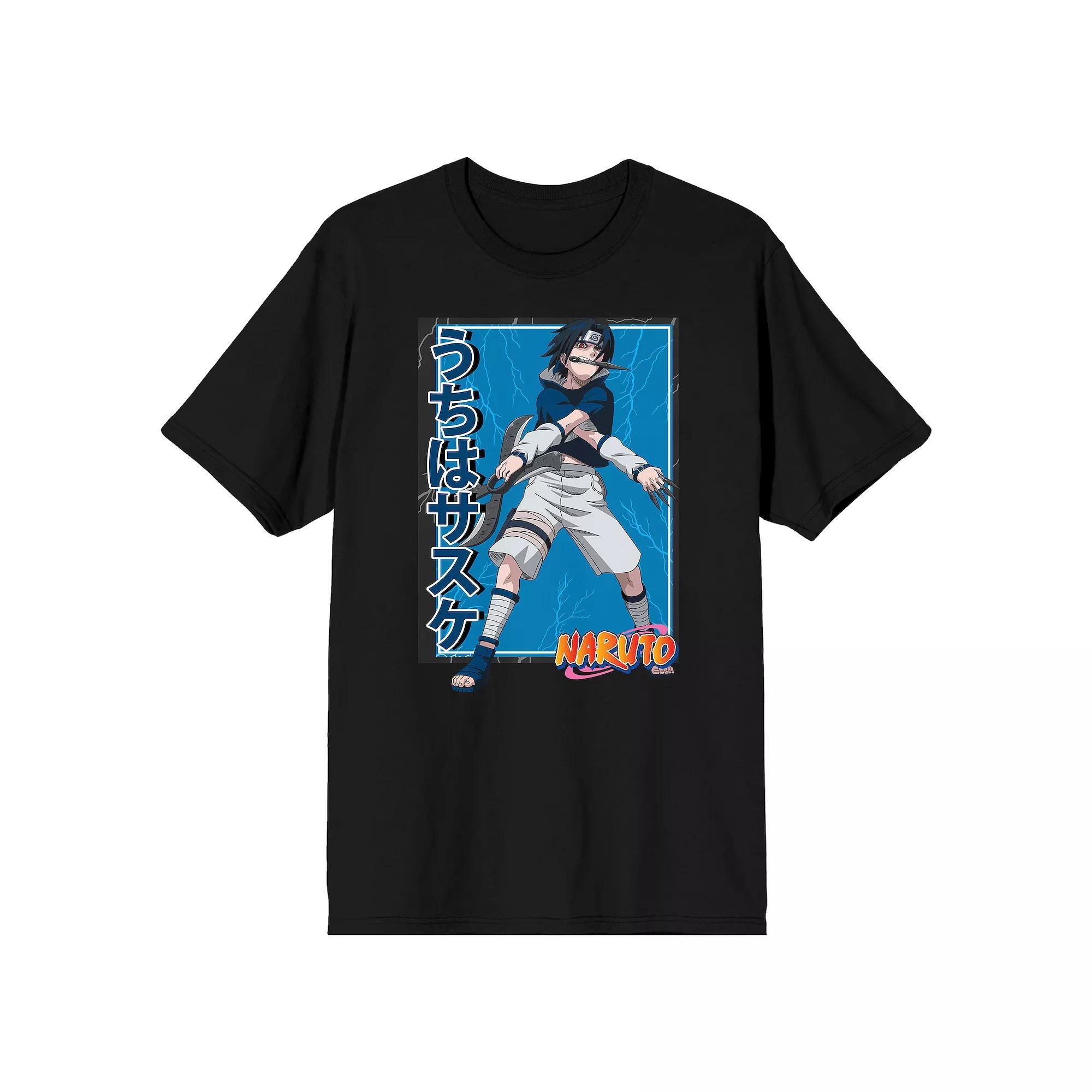 Men's Naruto Sasuke Uchiha Tee, Size: XXL, Black Product Image