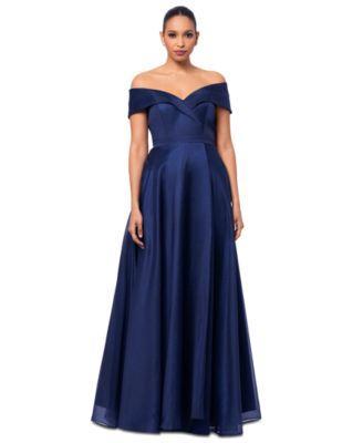 Xscape Womens Off-The-Shoulder Sweetheart Gown Product Image