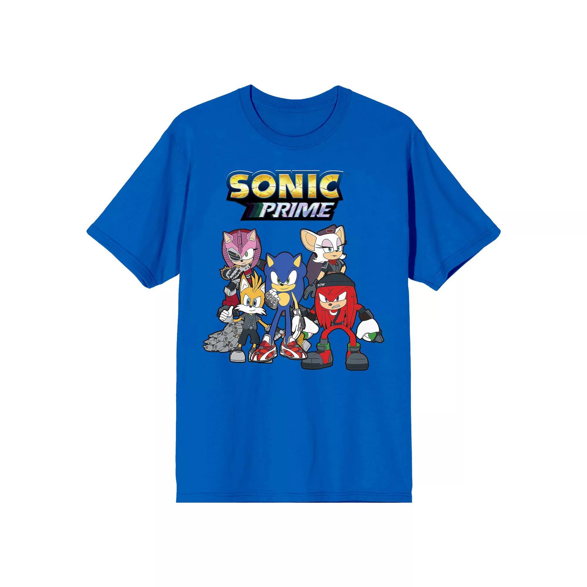 Men's Sonic Prime Group Portrait Graphic Tee, Size: XL, Blue Product Image