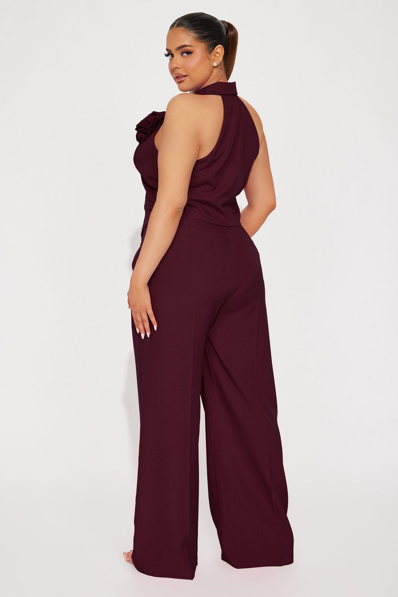 Elle Pant Set - Burgundy Product Image