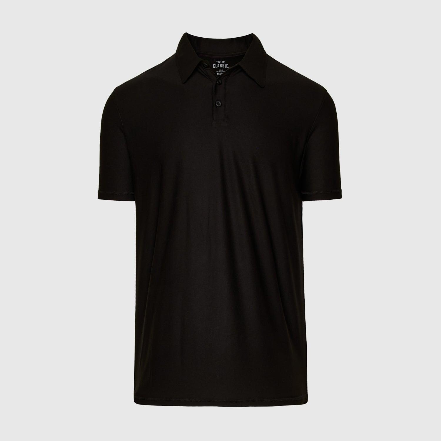 Black Active Short Sleeve Polo Product Image