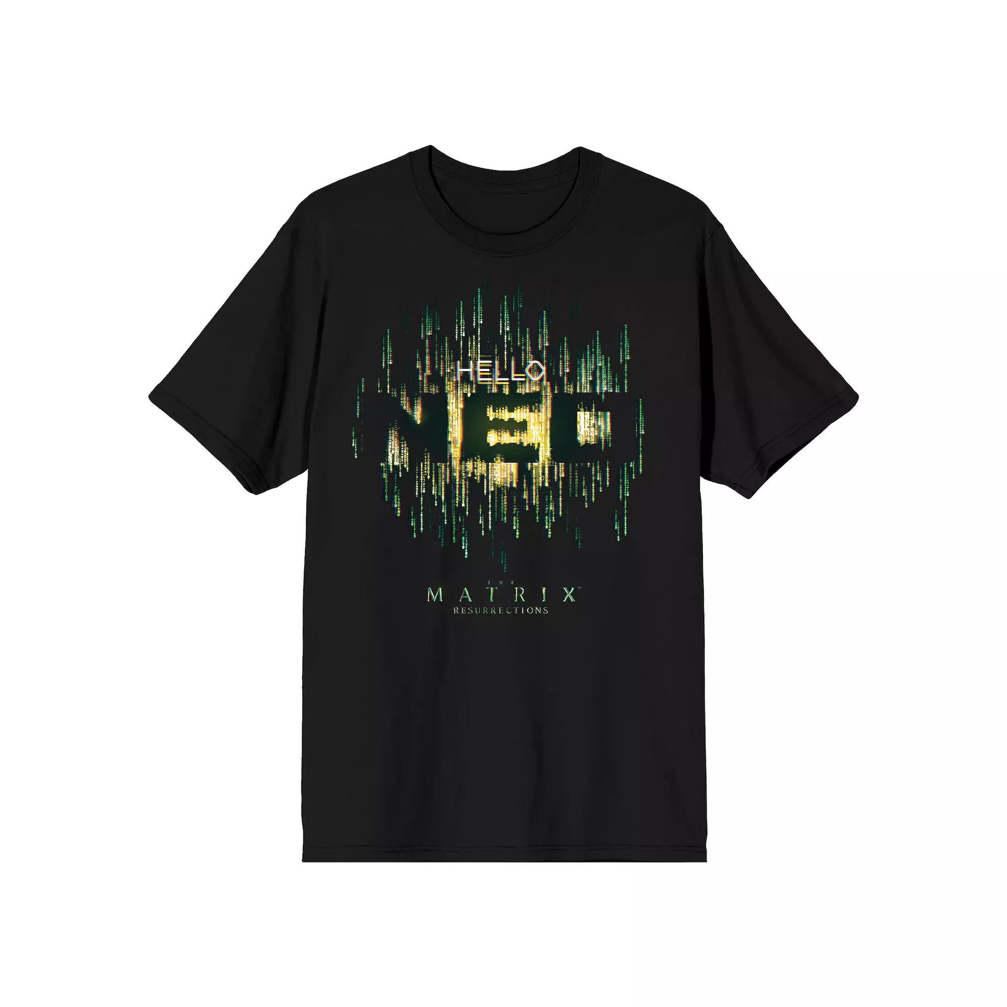 Men's The Matrix Hello Neo Tee, Size: Large, Black Product Image