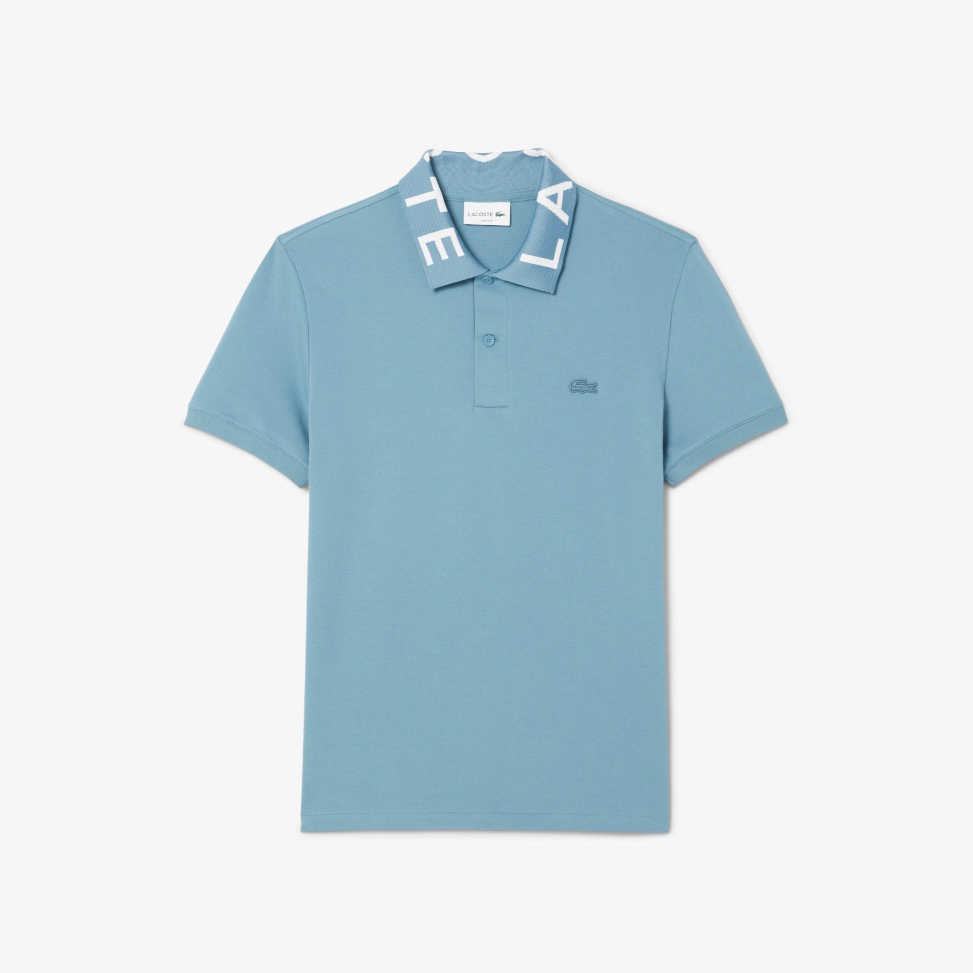 Slim Fit Jacquard Branded Polo Shirt Product Image