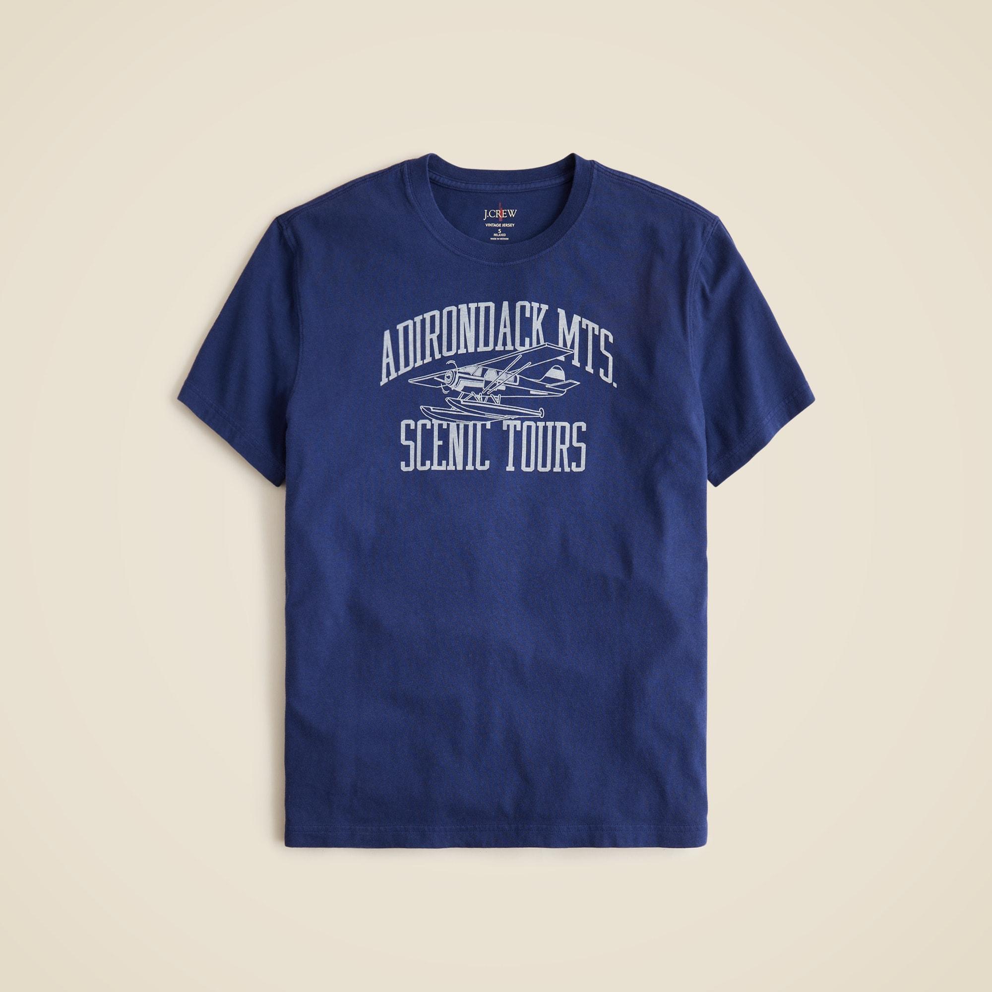 Vintage-wash cotton "Adirondacks" graphic T-shirt Product Image