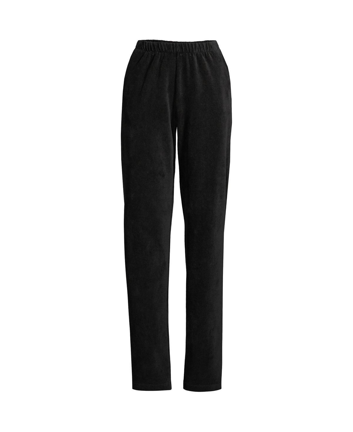 Women's Lands' End Sport High Rise Corduroy Pull-On Pants, Size: XL, Rich Brown Product Image