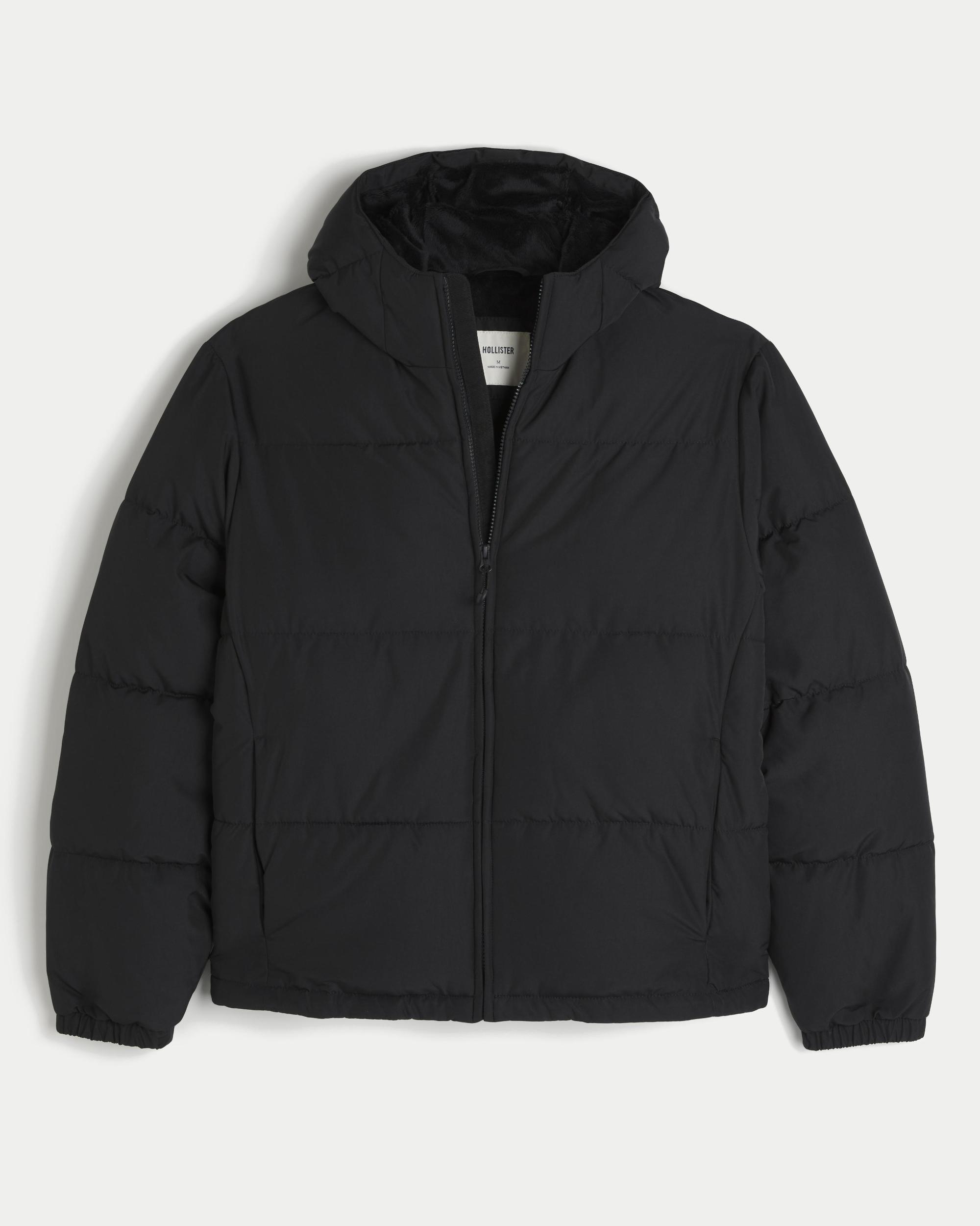 Hooded Colorblock Puffer Jacket Product Image
