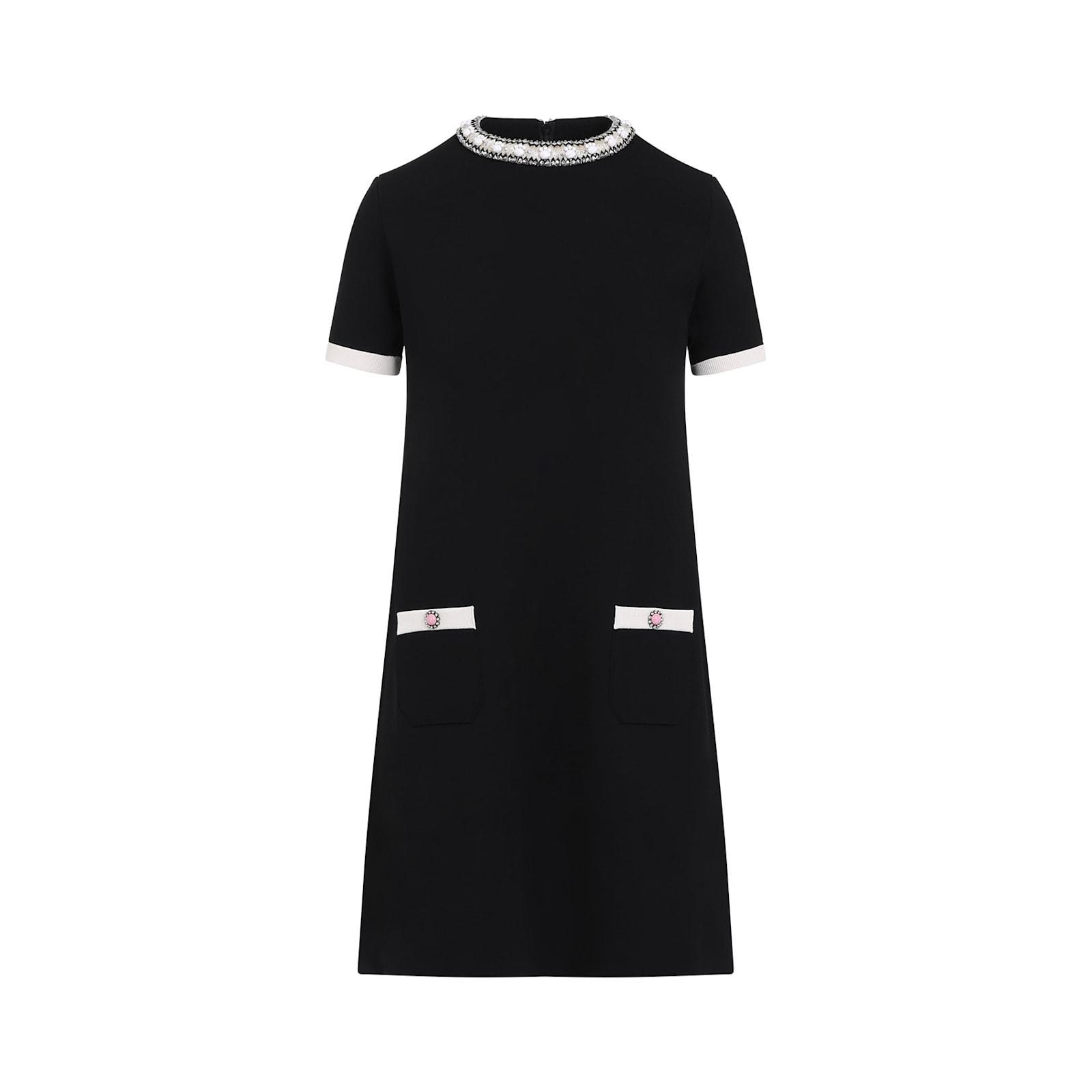 VALENTINO Chic Acetate Mini Dress For Women In Black Product Image