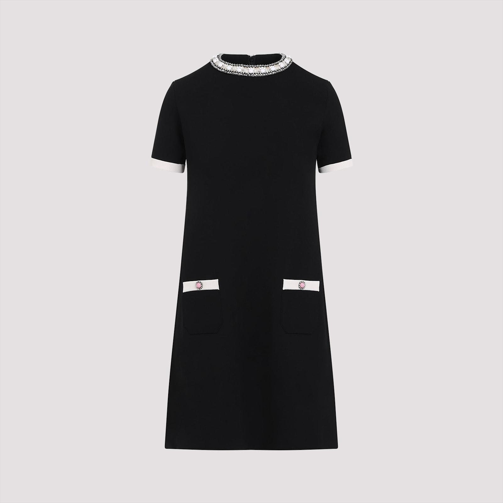 VALENTINO Chic Acetate Mini Dress For Women In Black Product Image