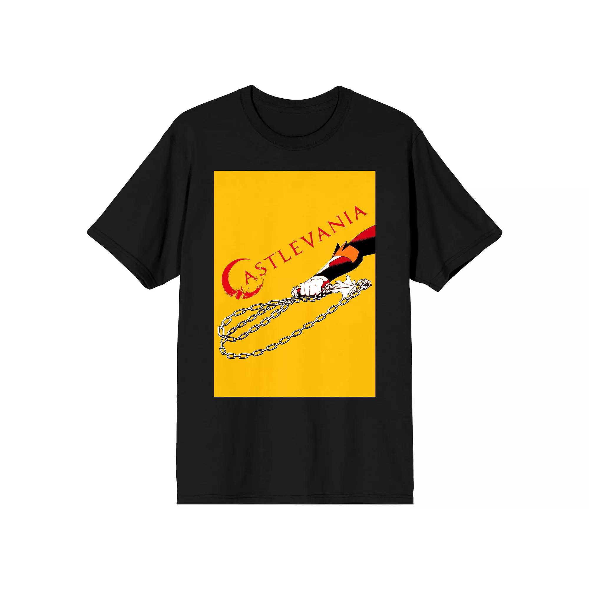 Men's Castlevania Arm with Chain Graphic Tee, Size: XXL, Black Product Image