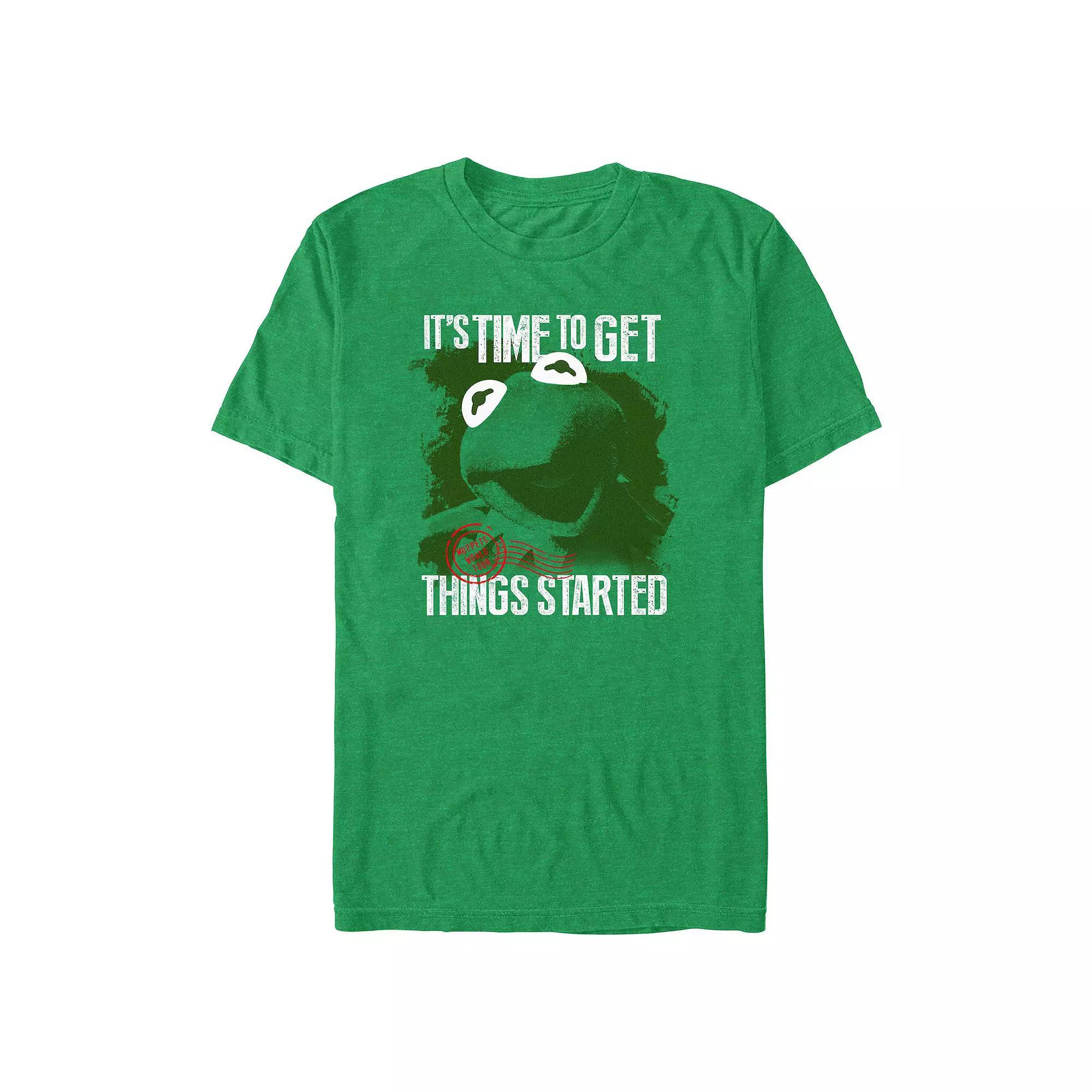 Big & Tall Kermit Time To Get Things Started Graphic Tee, Men's, Size: XL Tall, Kelly Grey Product Image