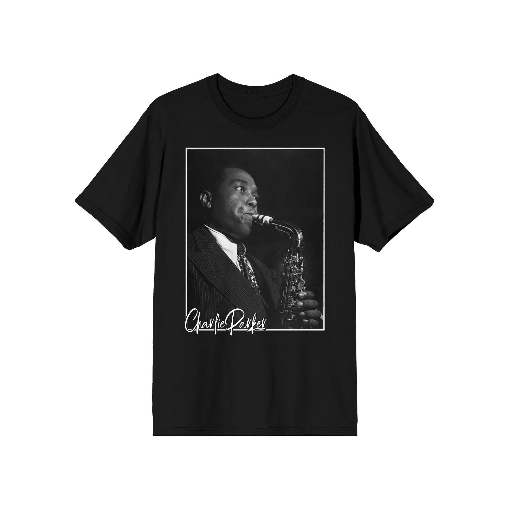Men's Charlie Parker Playing Graphic Tee, Size: XL, Black Product Image