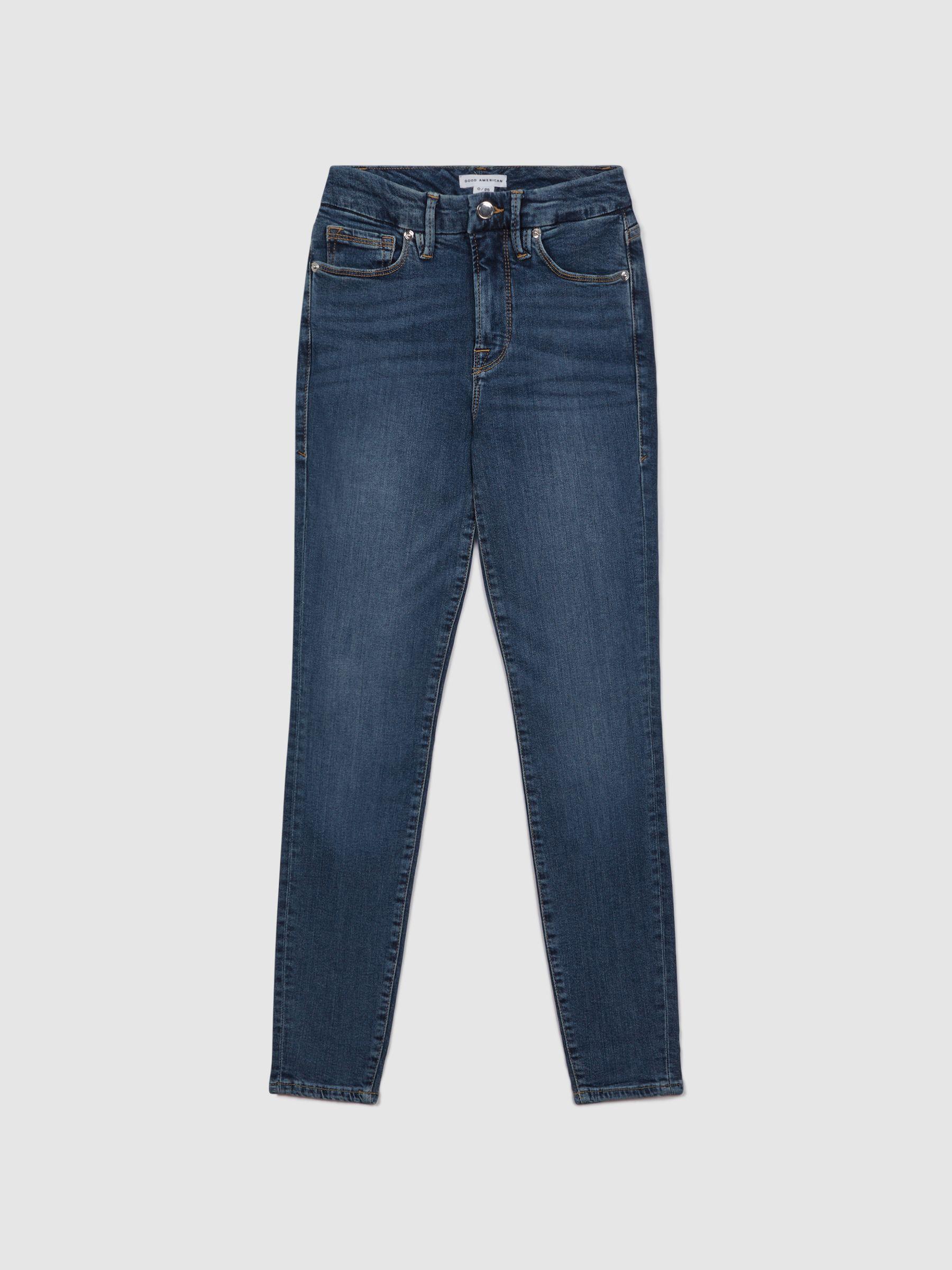 Good American Cropped Skinny Jeans in Blue Product Image