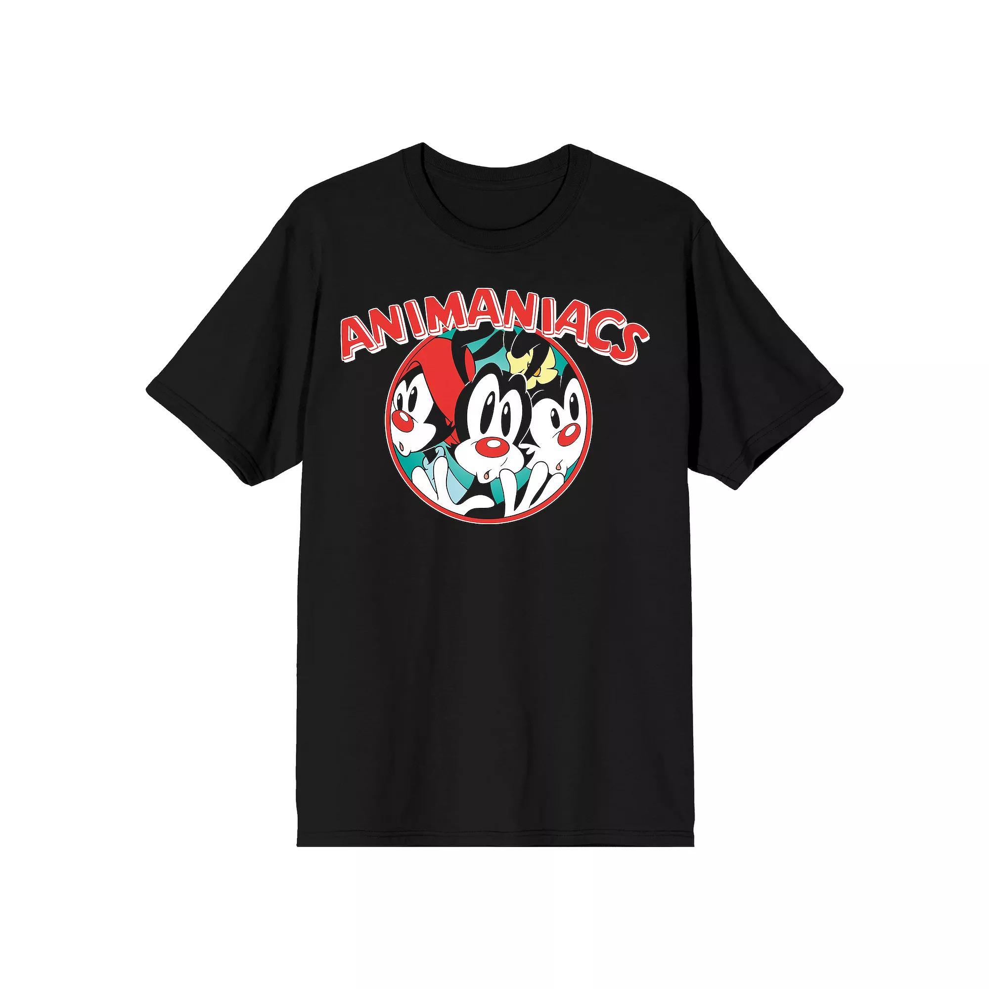 Men's Animaniacs Cartoon Sibling Graphic Tee, Size: XXL, Black Product Image