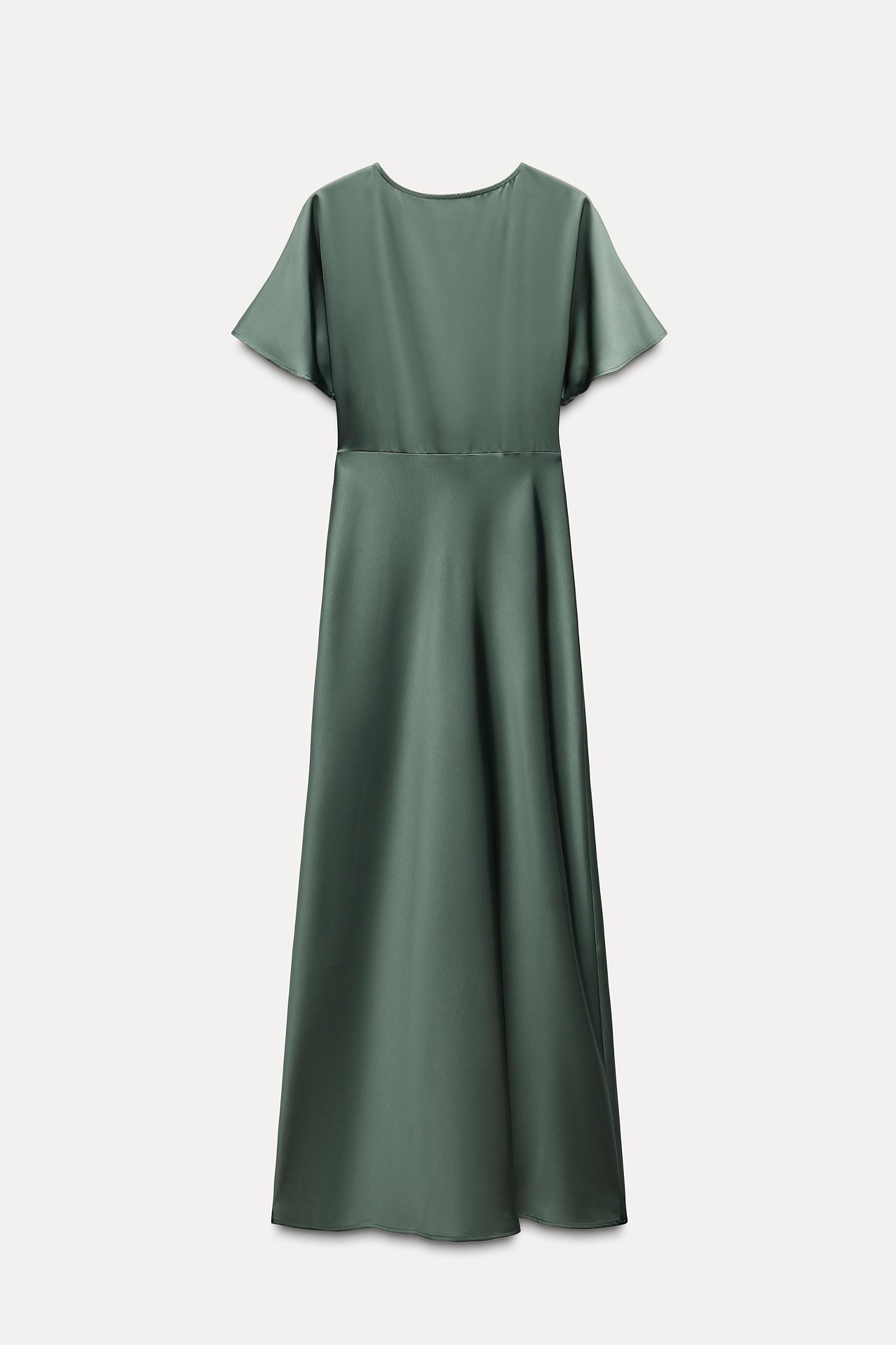 SATIN EFFECT MIDI DRESS Product Image