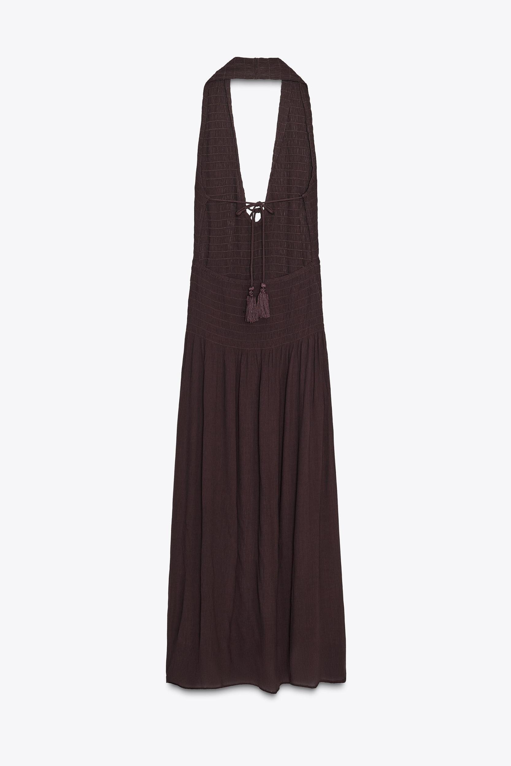 SMOCKED HALTER DRESS Product Image