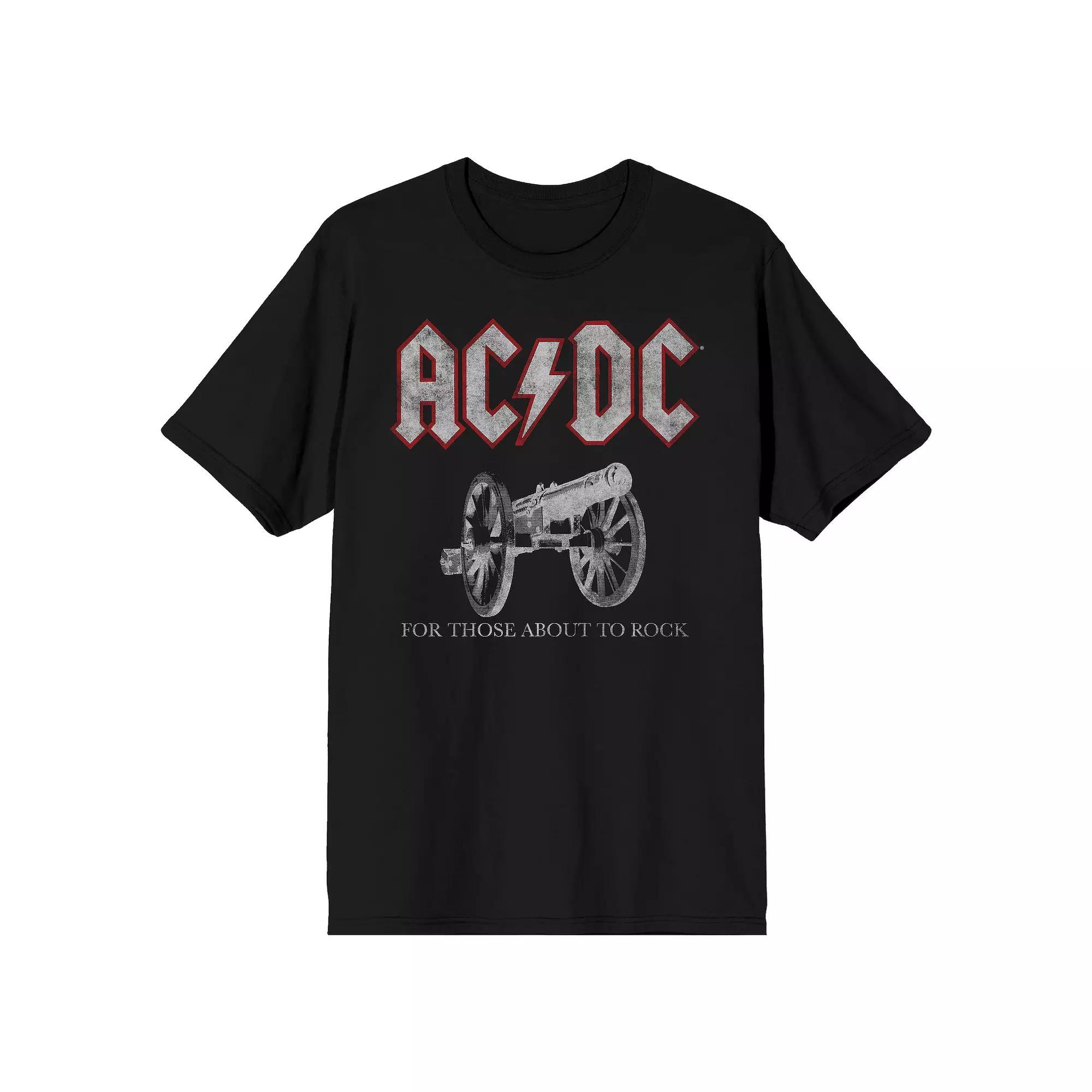Men's AC/DC For Those About to Rock Cannon Tee, Size: Medium, Black Product Image