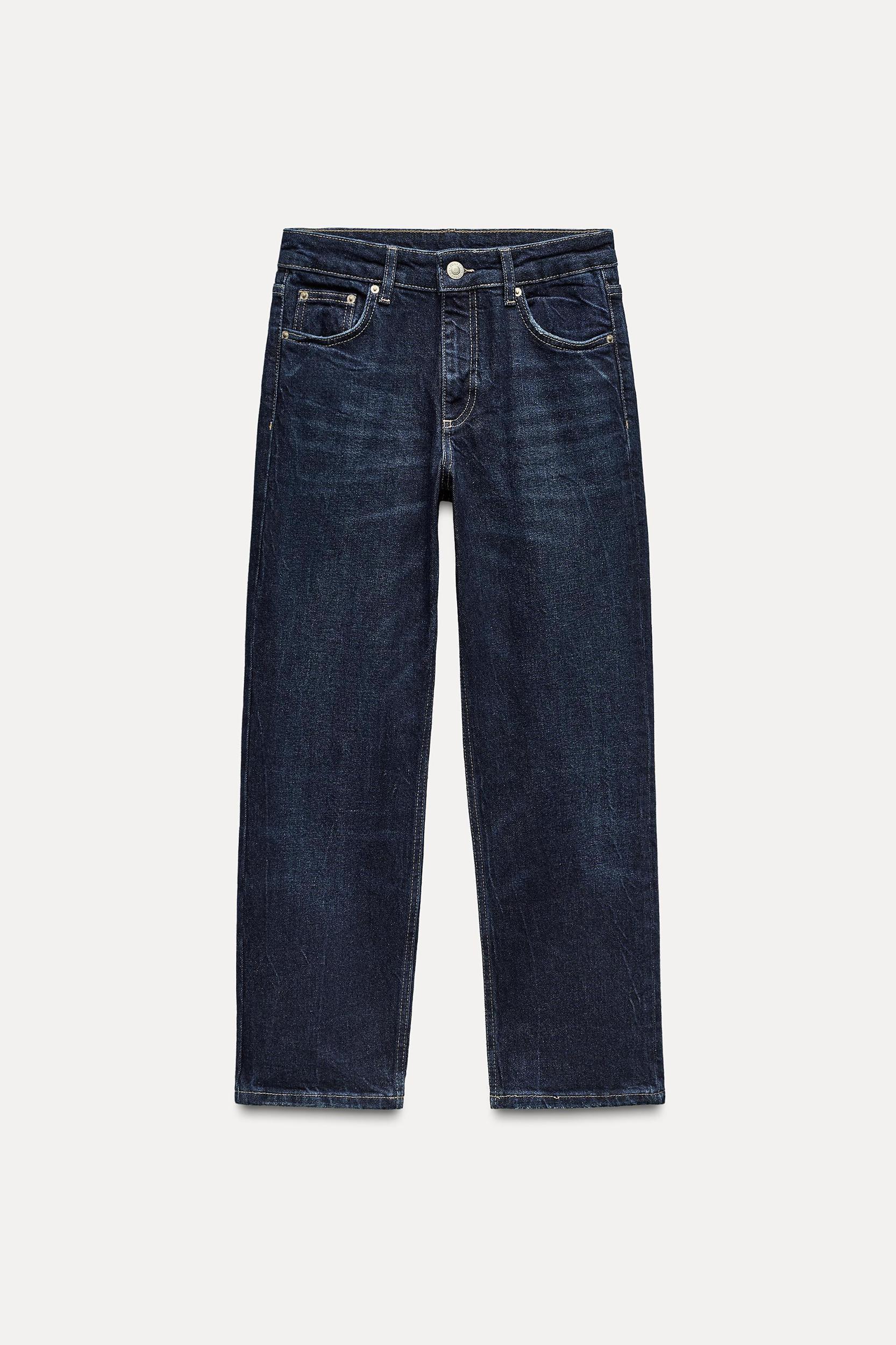 FLARED MID WAIST SLIM CROP JEANS Product Image