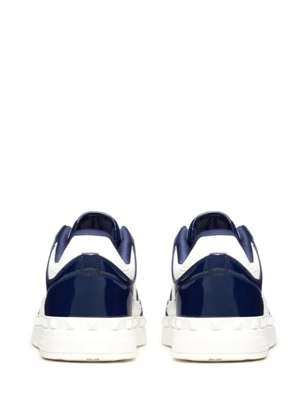 VALENTINO GARAVANI Patent Leather Freedots Low-top Sneakers In White Product Image