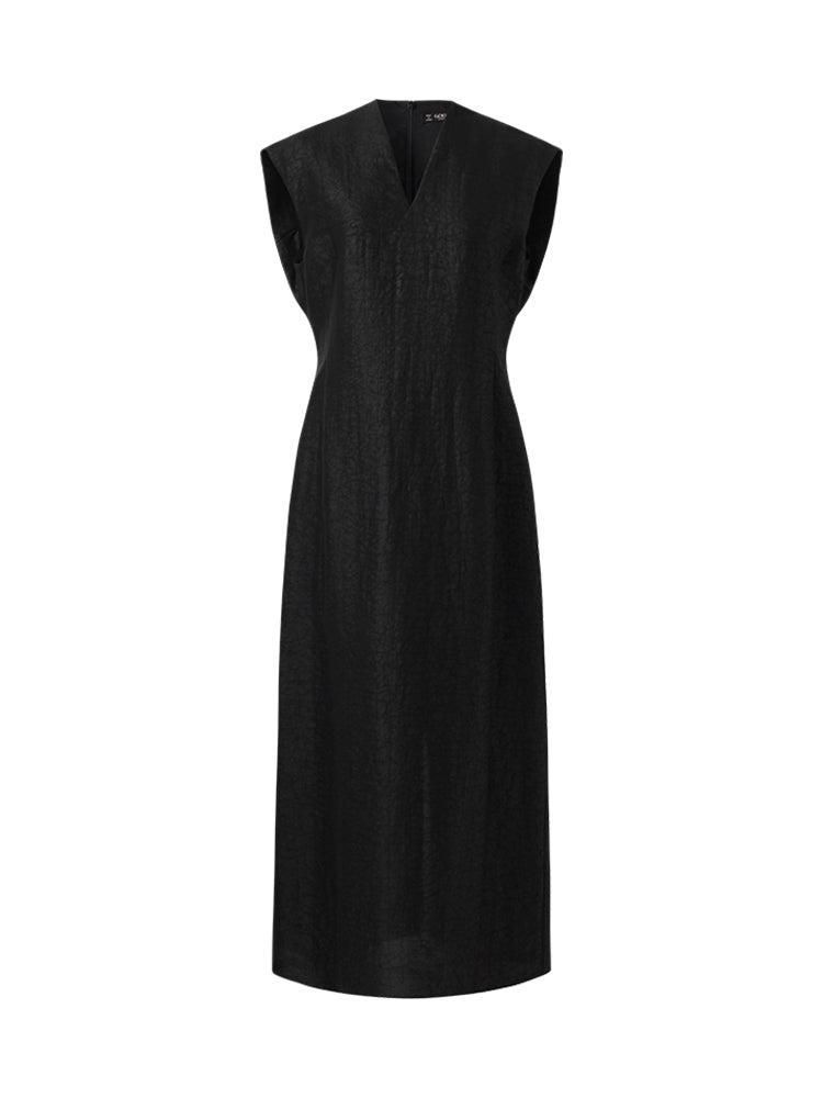 RIB MIDI DRESS WITH BUTTONS Product Image