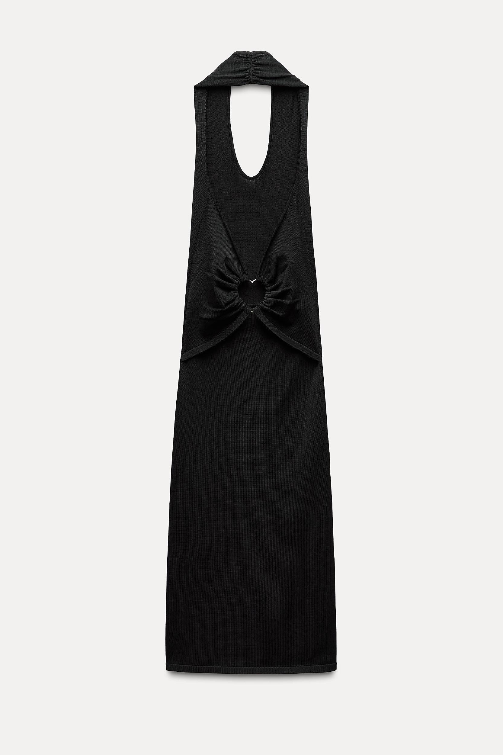 HEART APPLIQUÉ OPEN BACK KNIT DRESS Product Image