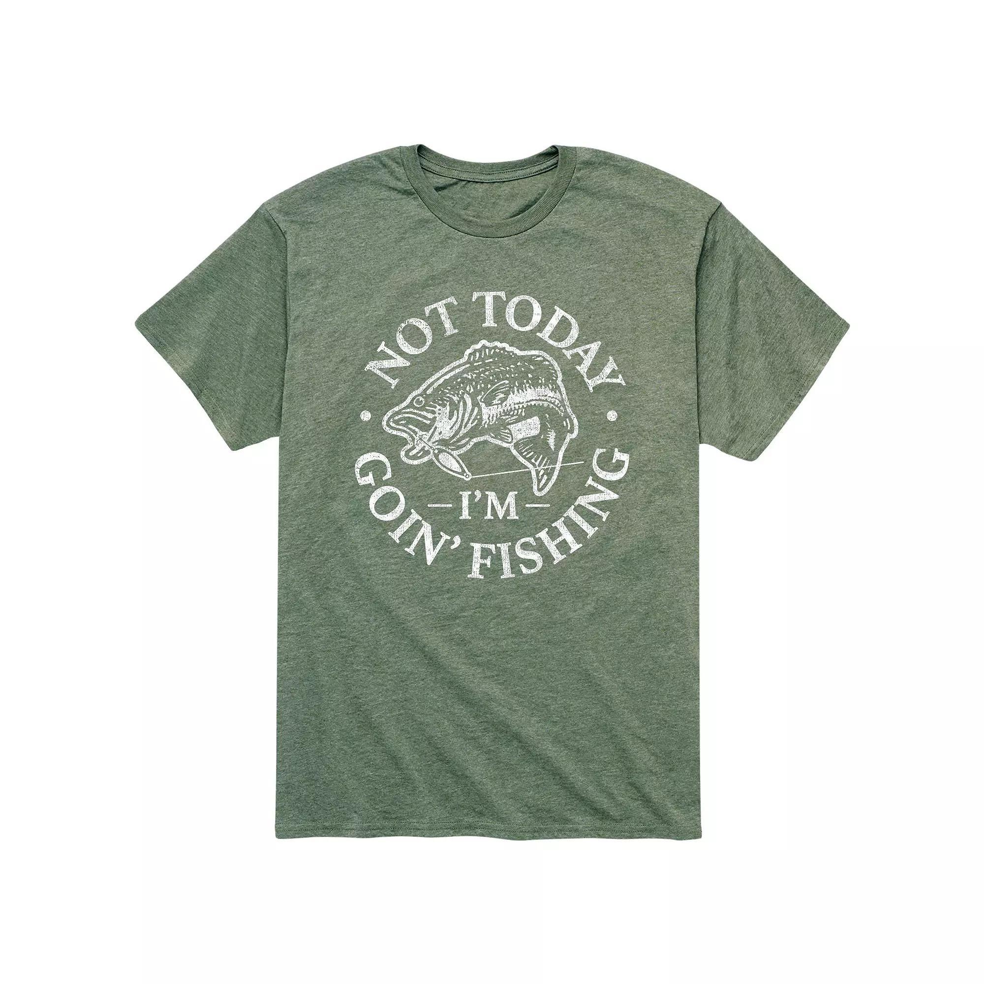 Mens Not Today Goin Fishing Tee Product Image