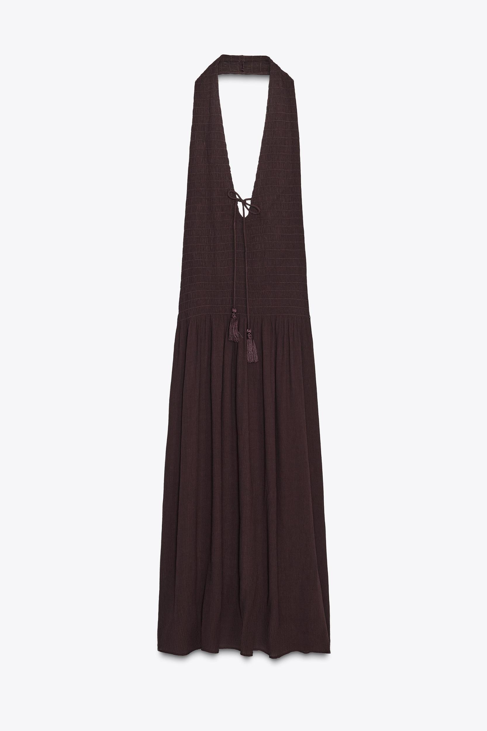SMOCKED HALTER DRESS Product Image