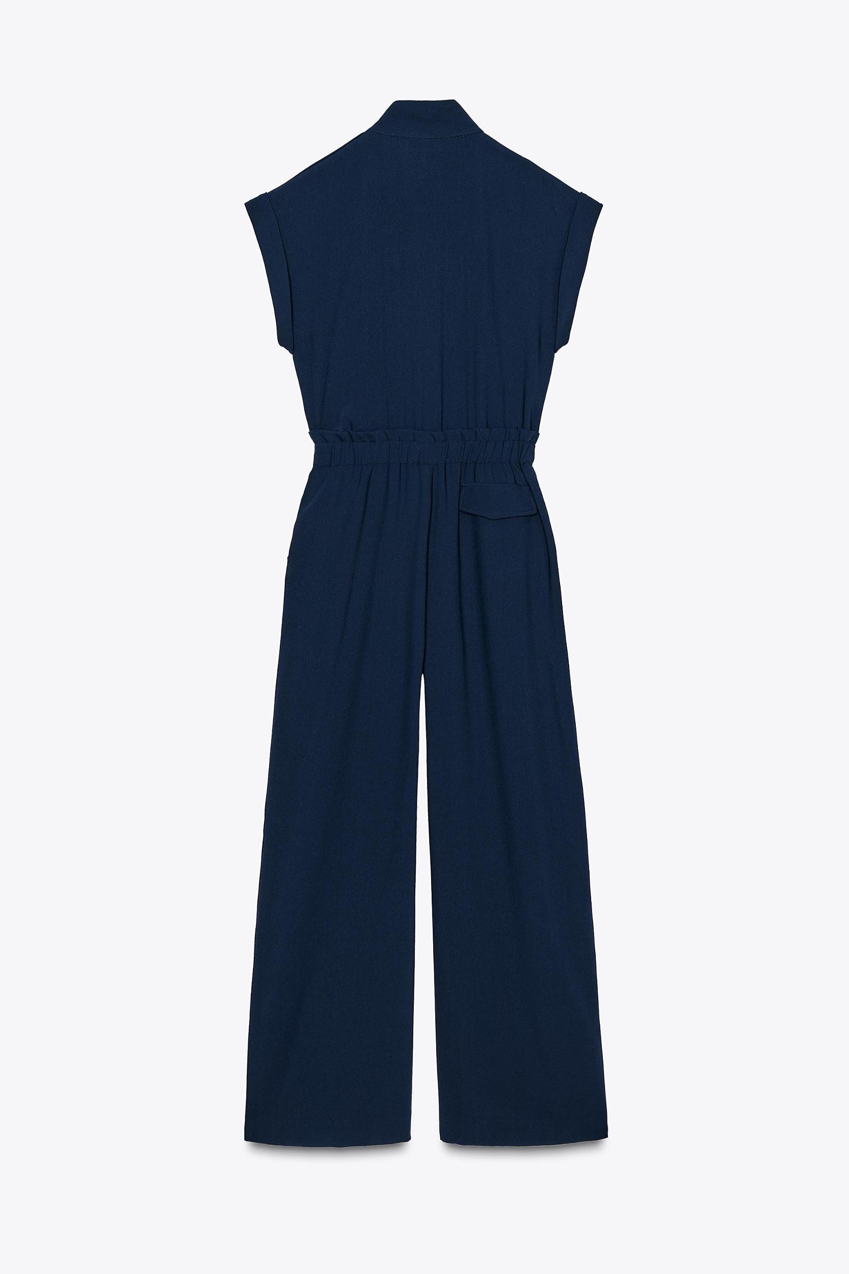 BELTED CREPE JUMPSUIT Product Image