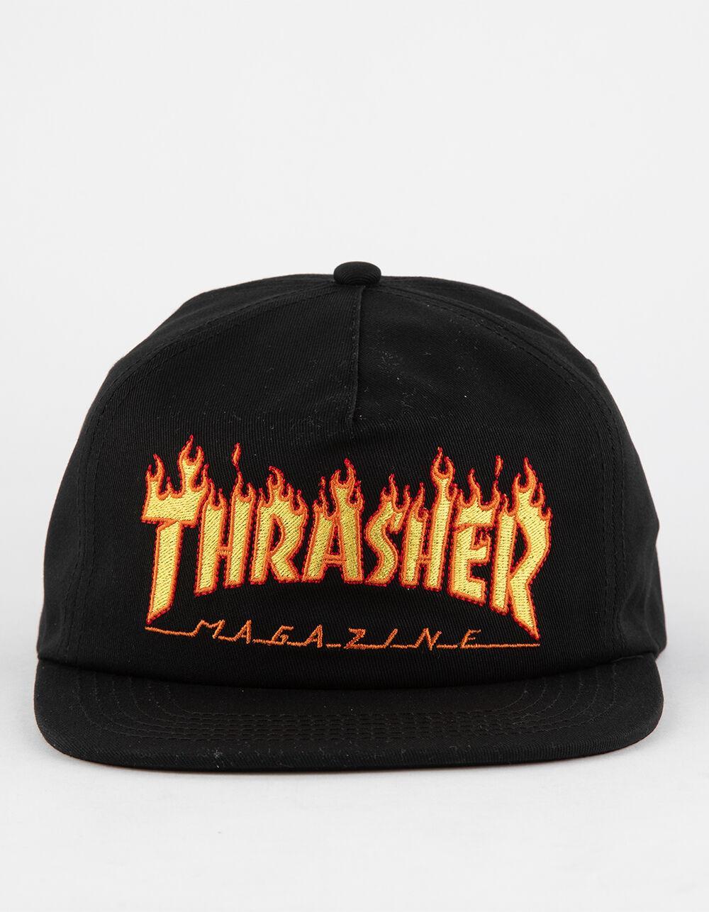 THRASHER Flame Embroidered Snapback Hat Product Image