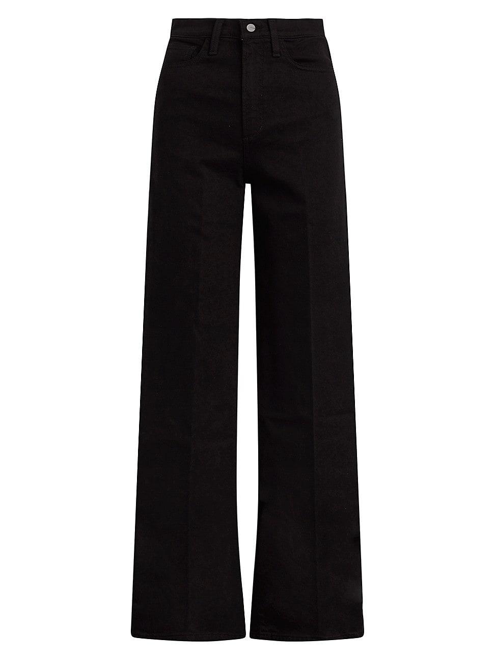 Womens Petite The Mia High-Rise Stretch Wide-Leg Jeans Product Image
