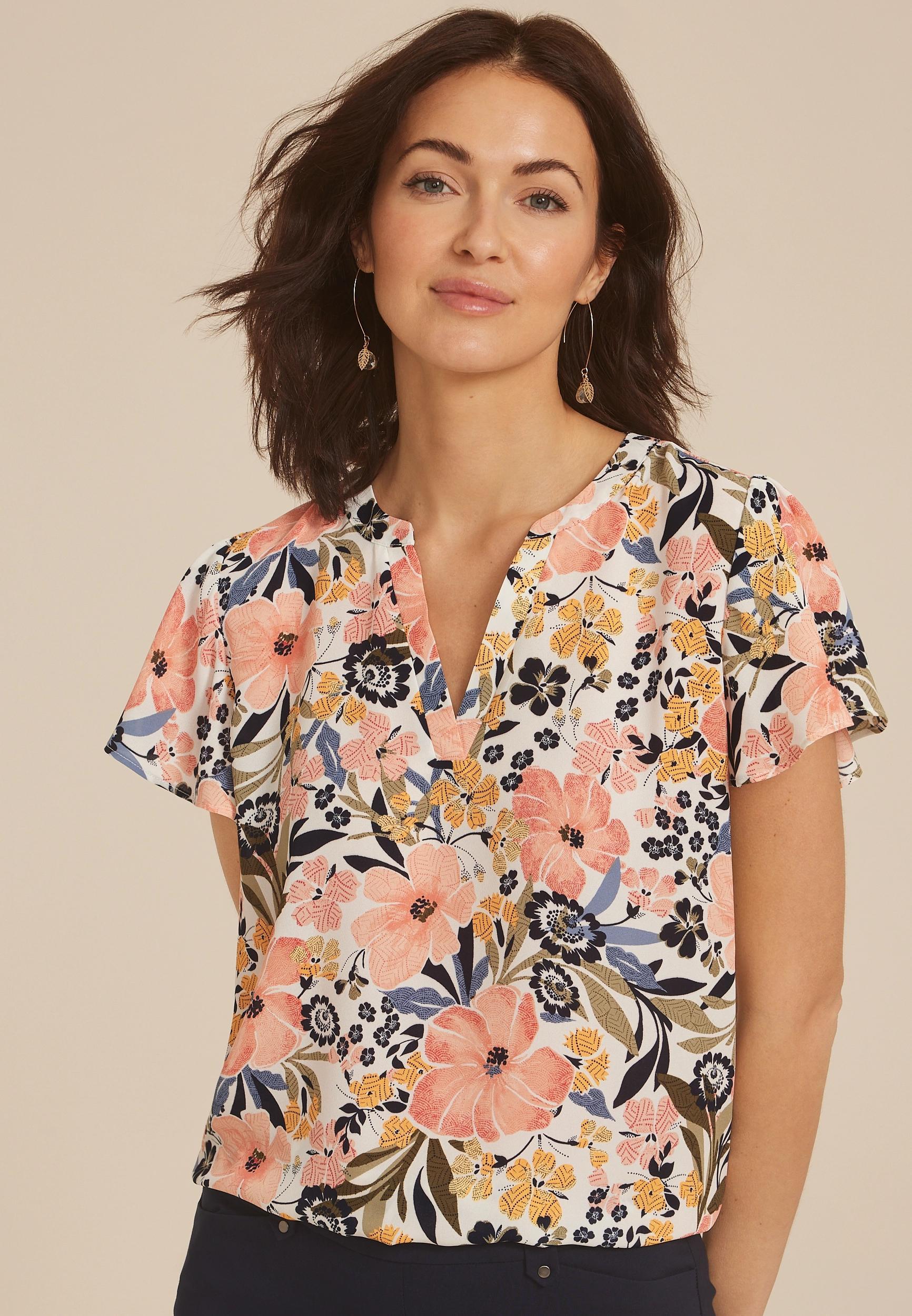 Atwood Flutter Sleeve Blouse Product Image