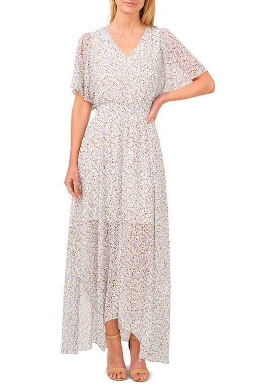 CeCe Smocked Waist Flowy Sleeve Maxi Dress (New Ivory) Women's Dress Product Image