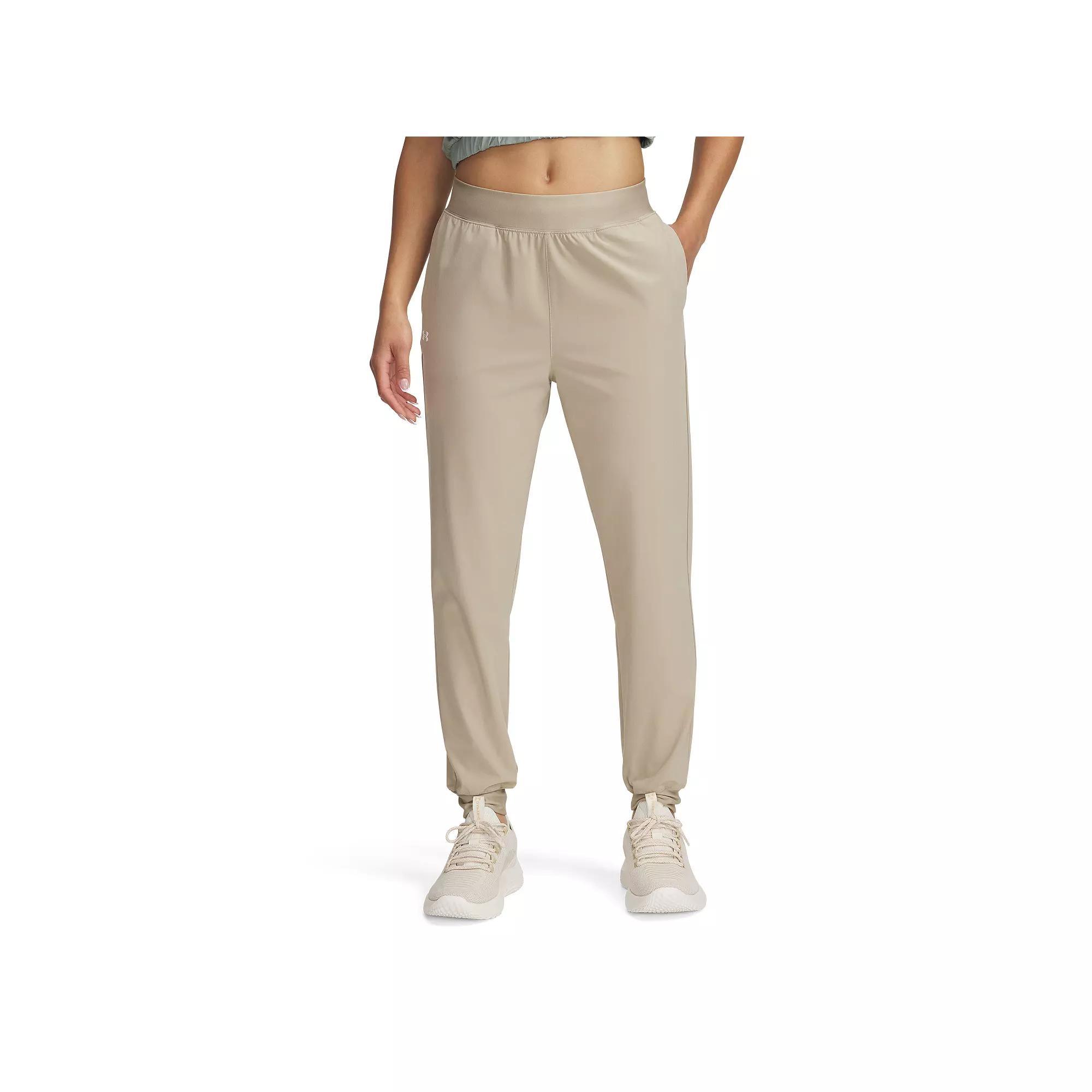 Women's Under Armour Rival Woven Pants, Size: XL, City Green Product Image