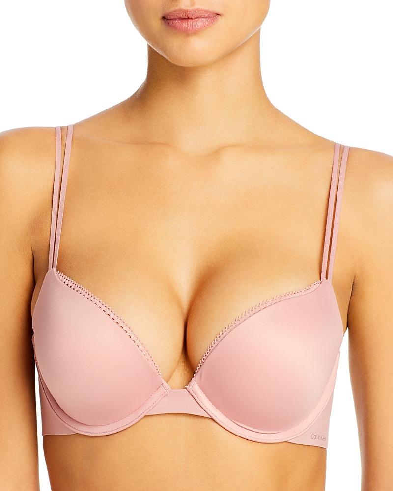 Calvin Klein Women's Liquid Touch Push Up Plunge Bra - Black - 32D Product Image