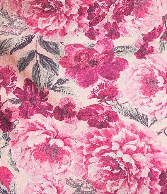 I.N. San Francisco Floral Print Off The Shoulder Asymmetrical Hem Midi Dress Product Image