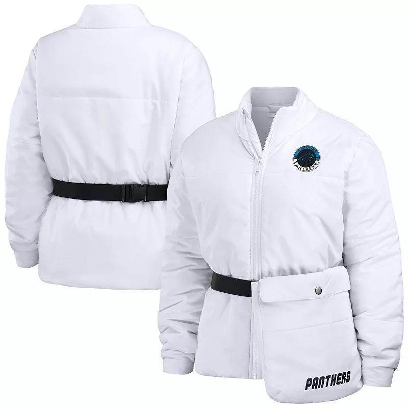 Women's WEAR by Erin Andrews  White New York Giants Packaway Full-Zip Puffer Jacket, Size: XL Product Image