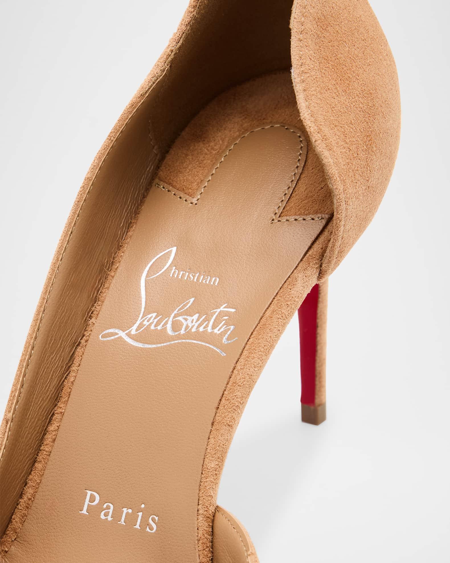 Iriza Suede Half-d'Orsay Red Sole Pumps Product Image
