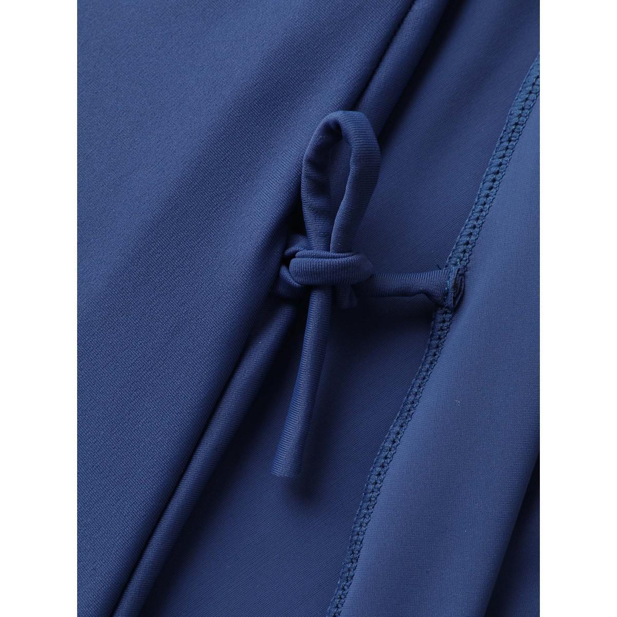Plus Size Anti-Float Ties Split Swim Dress Women's Swimwear Stone Beach Bodycon U-neck High stretch Curve Swim Dresses BloomChic 26/4X Product Image