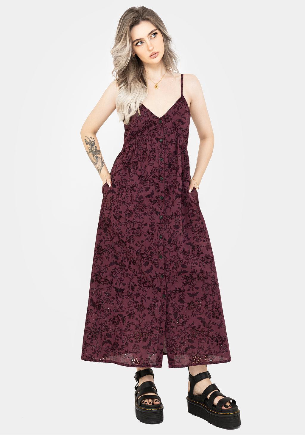 Morgana Cotton Broderie Cami Midaxi Dress Product Image