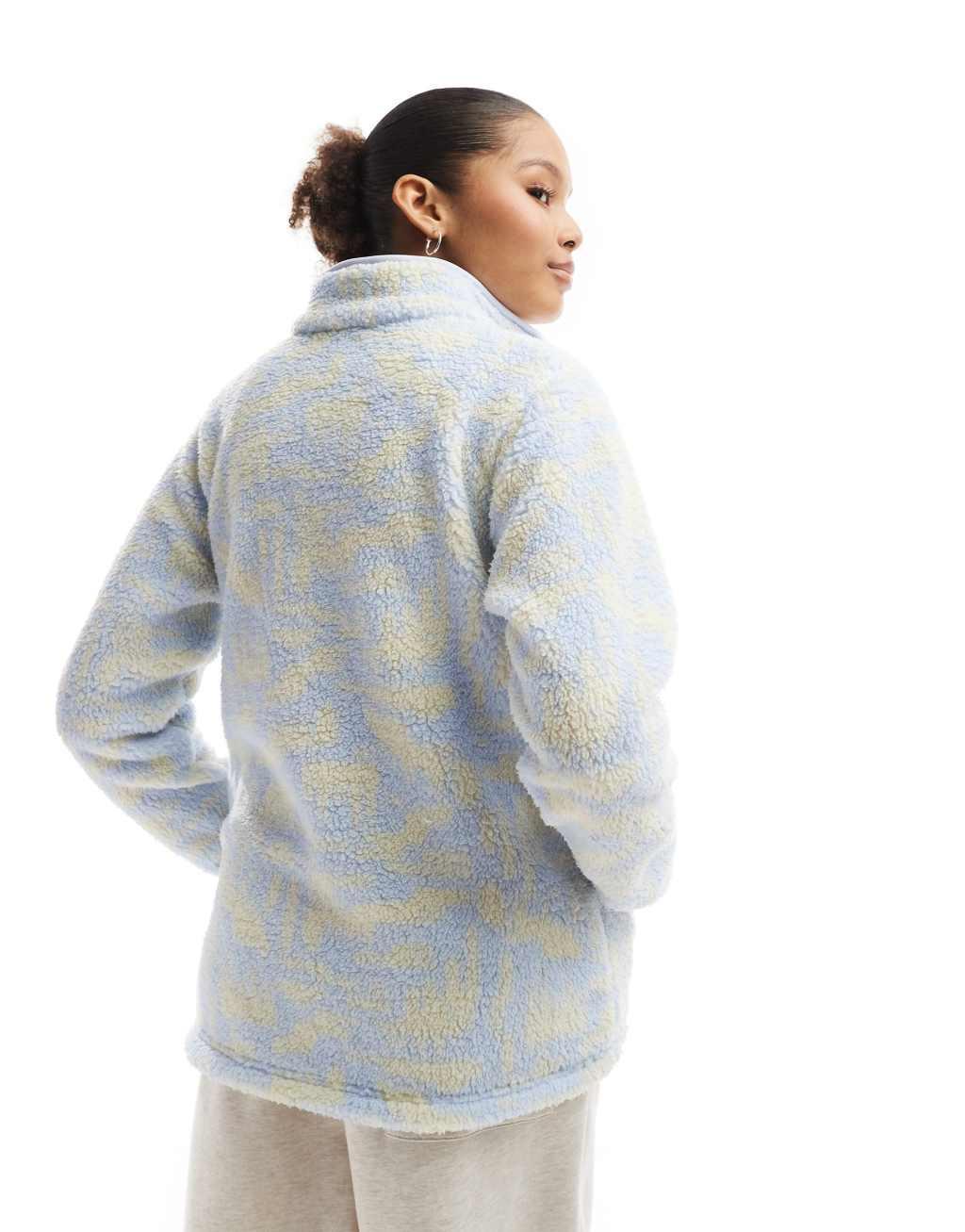 Columbia West bend print full zip II fleece in snowdrift highland tonal purple Product Image