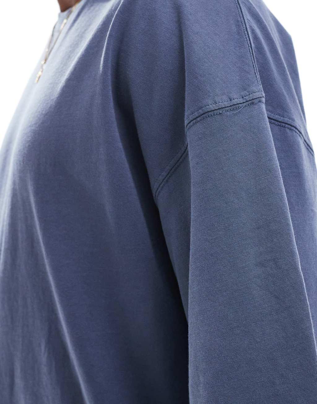 Jack & Jones super oversized t-shirt in washed blue Product Image