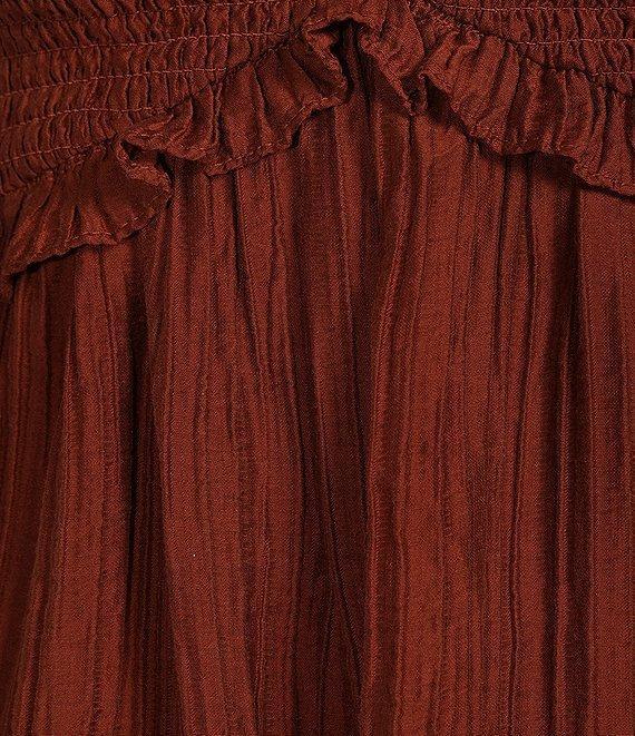 Midnight Doll Short Sleeve V-Neck Texture Woven Dress Product Image
