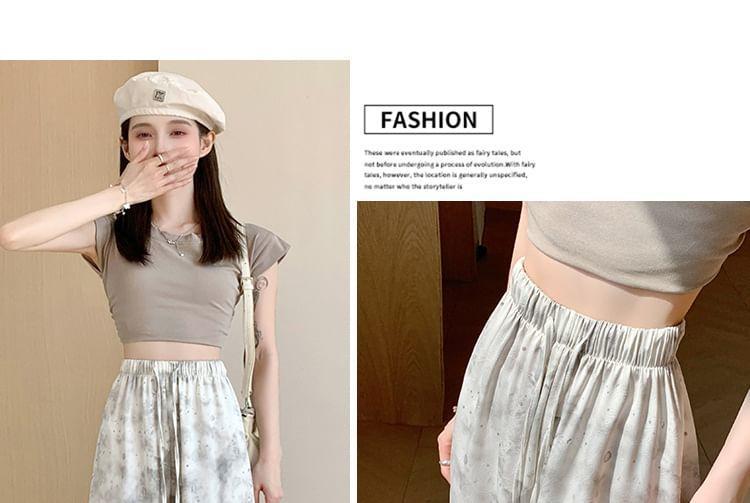 High Rise Floral Print Wide Leg Pants (Various Designs) Product Image