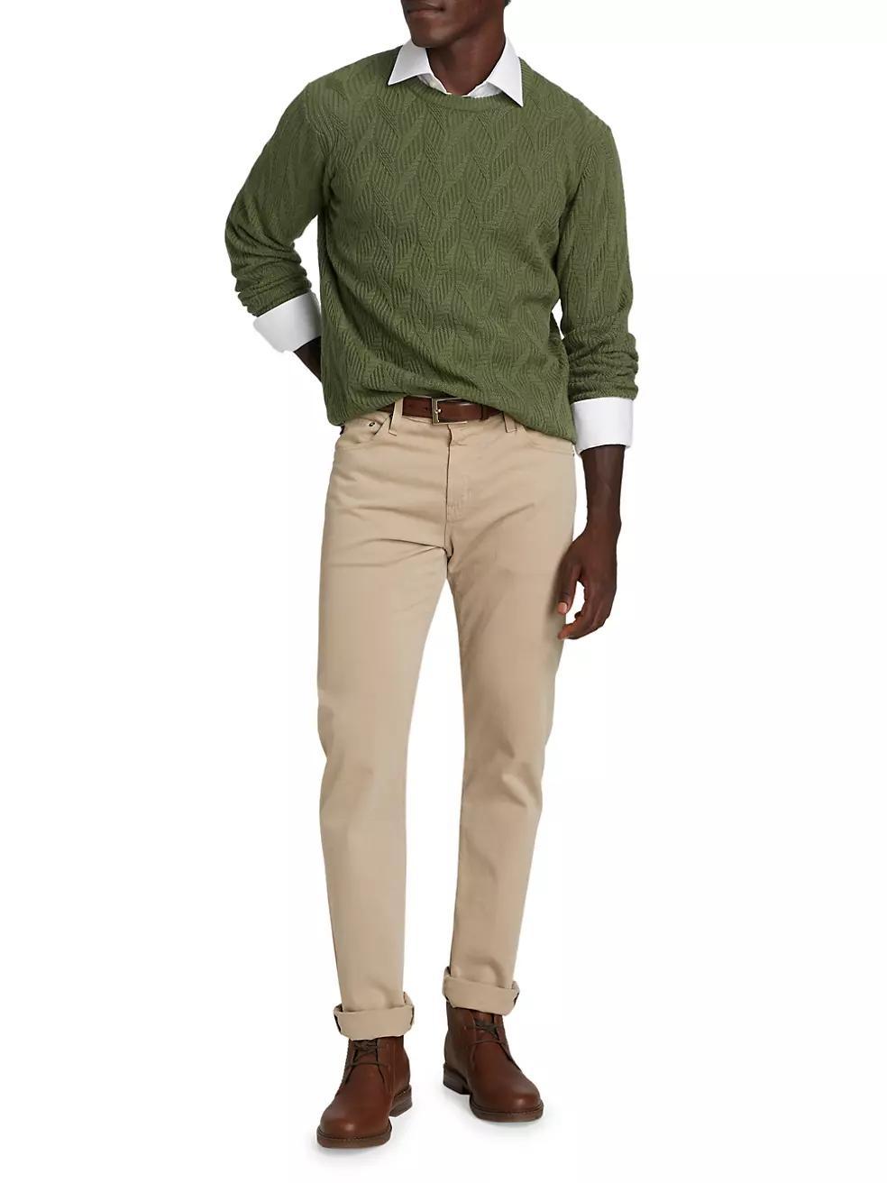 COLLECTION Braid Stitch Crewneck Sweater Product Image