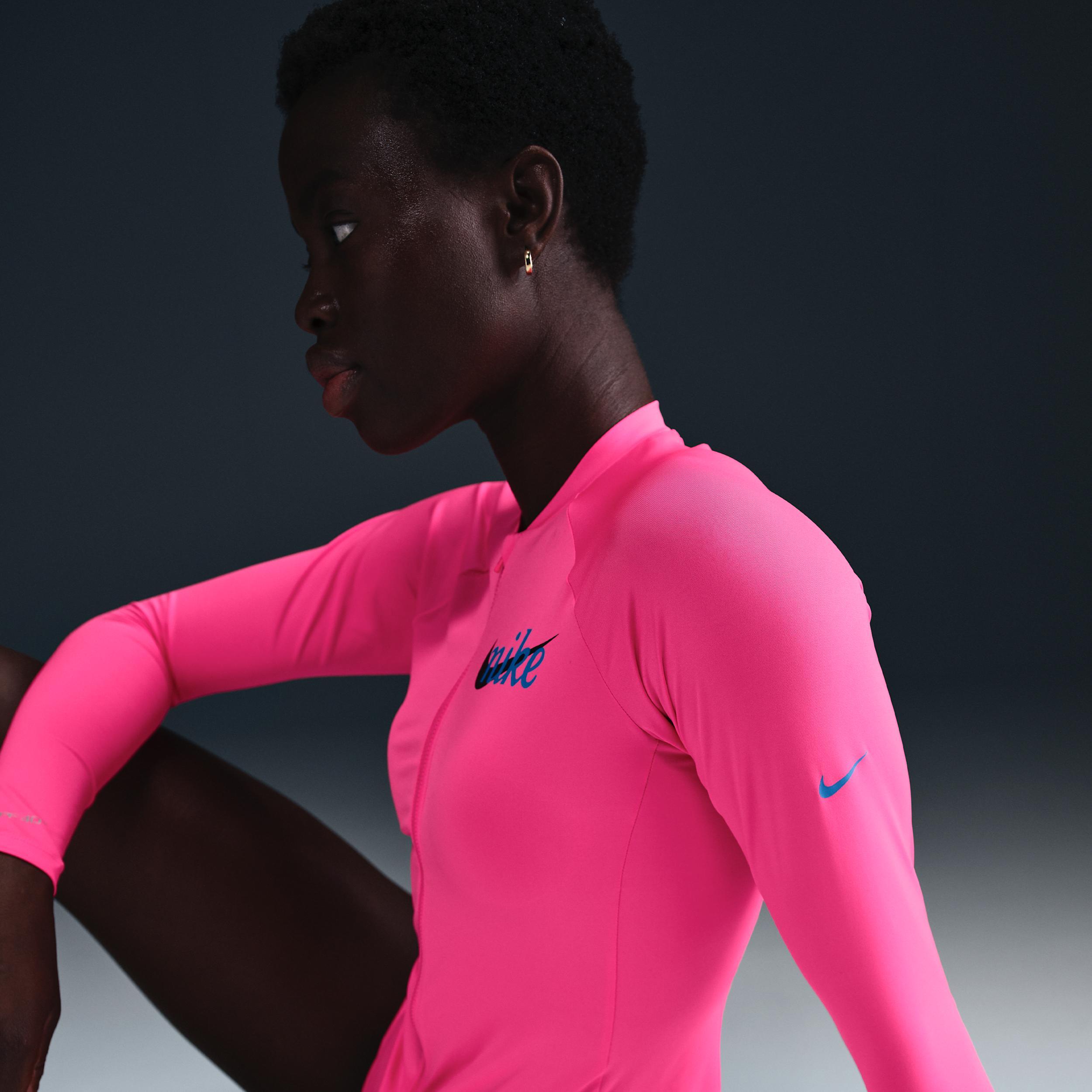 Nike Women's Swim Essential Long-Sleeve Zip Hydroguard Product Image