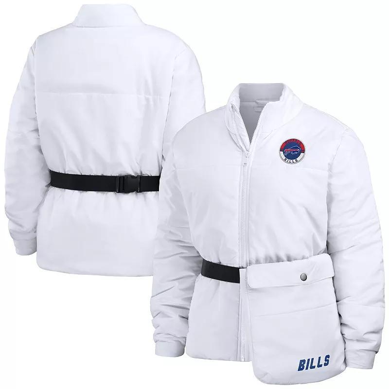 Women's WEAR by Erin Andrews  White New York Giants Packaway Full-Zip Puffer Jacket, Size: XL Product Image