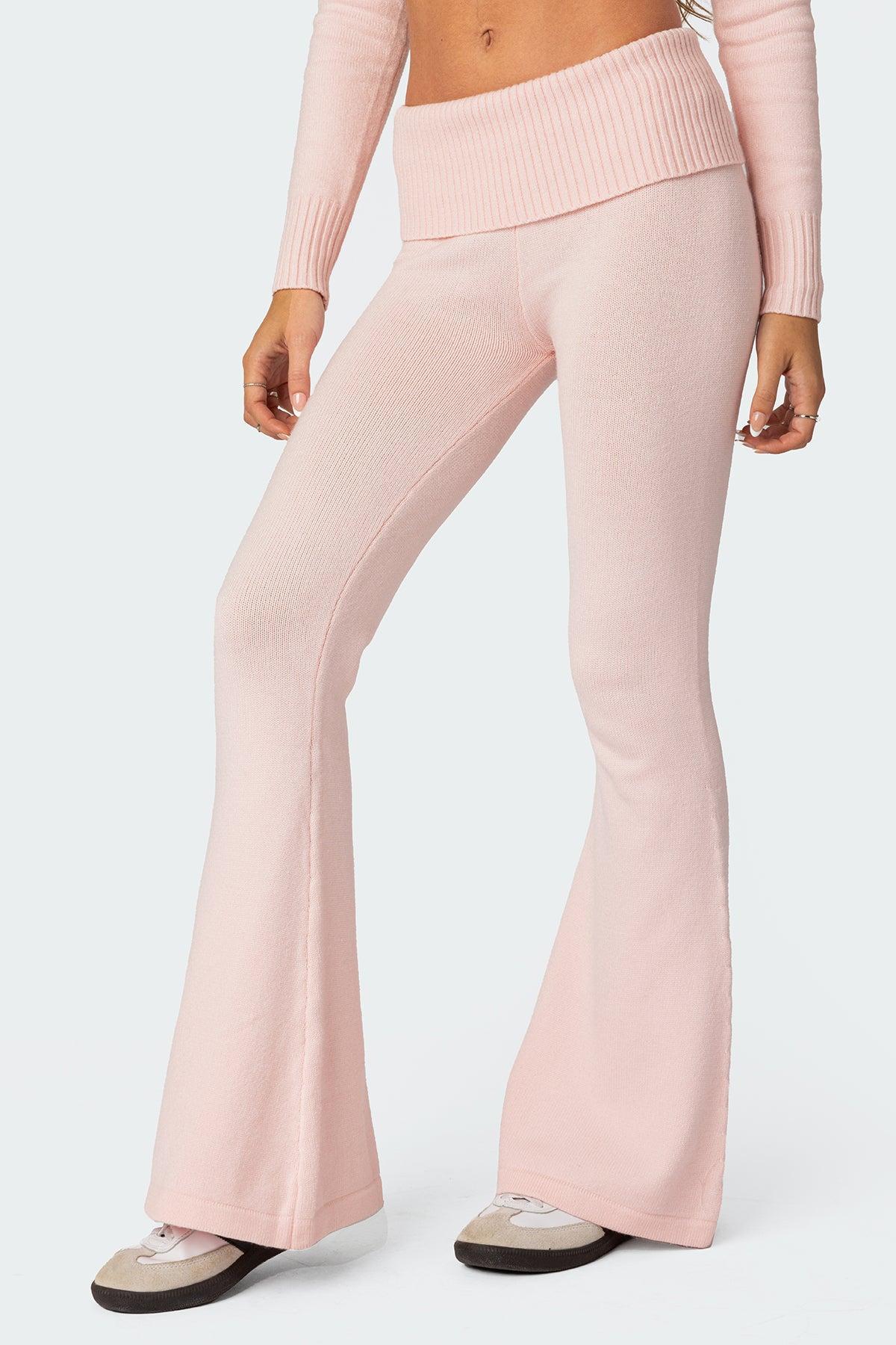 Desiree Knitted Low Rise Fold Over Pants Product Image