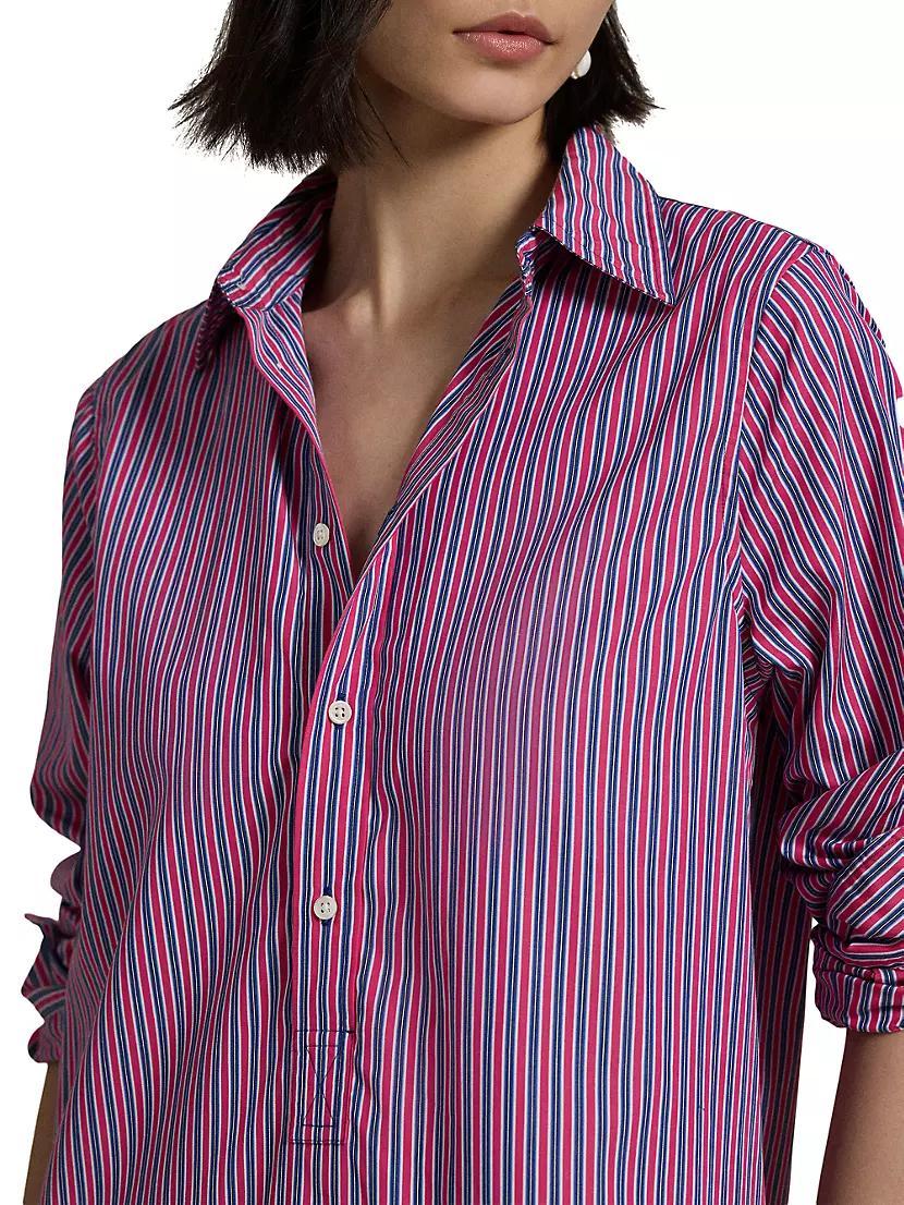 Striped Cotton Maxi Shirtdress Product Image
