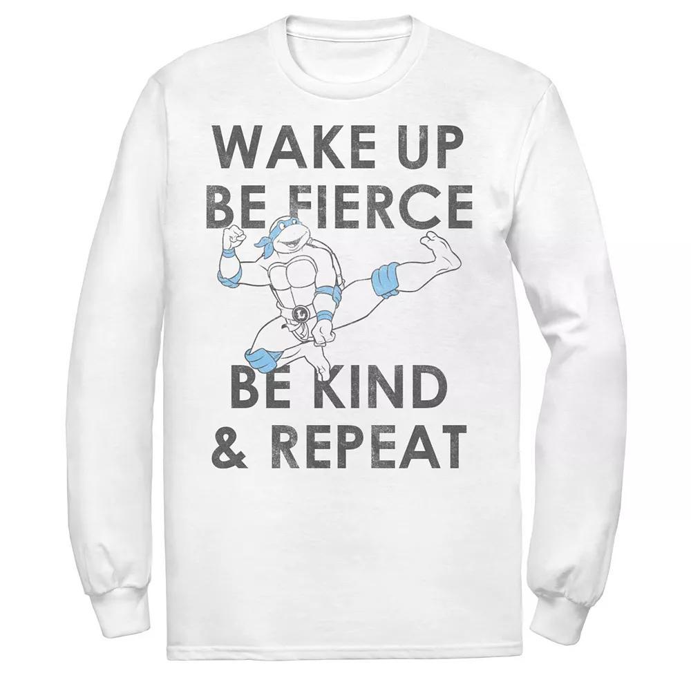 Men's Ninja Turtles Leonardo Be Kind And Repeat Long Sleeve Tee, Size: XXL, White Product Image