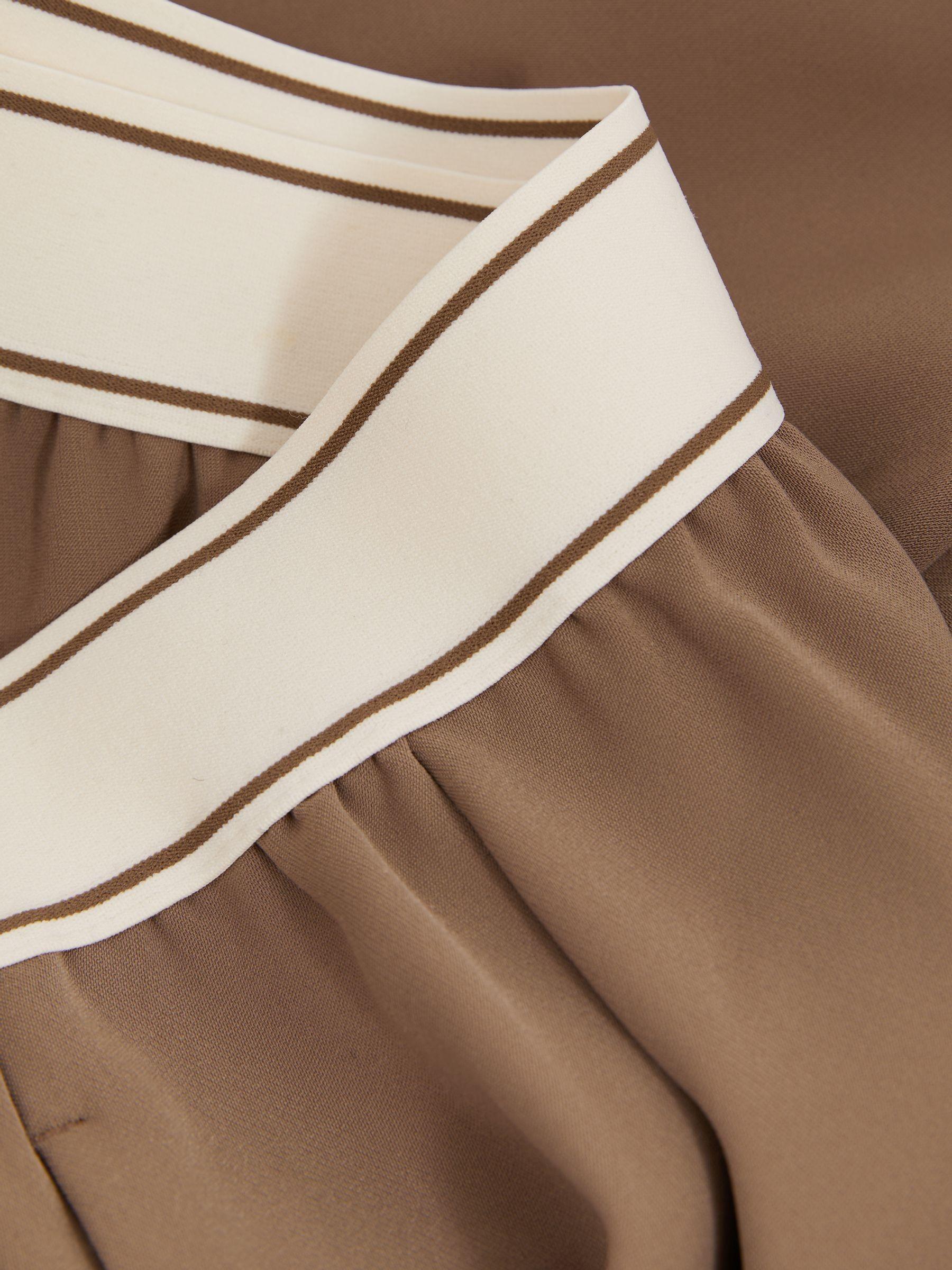Petite Linen Belted Sleeveless Midi Dress in Neutral Product Image